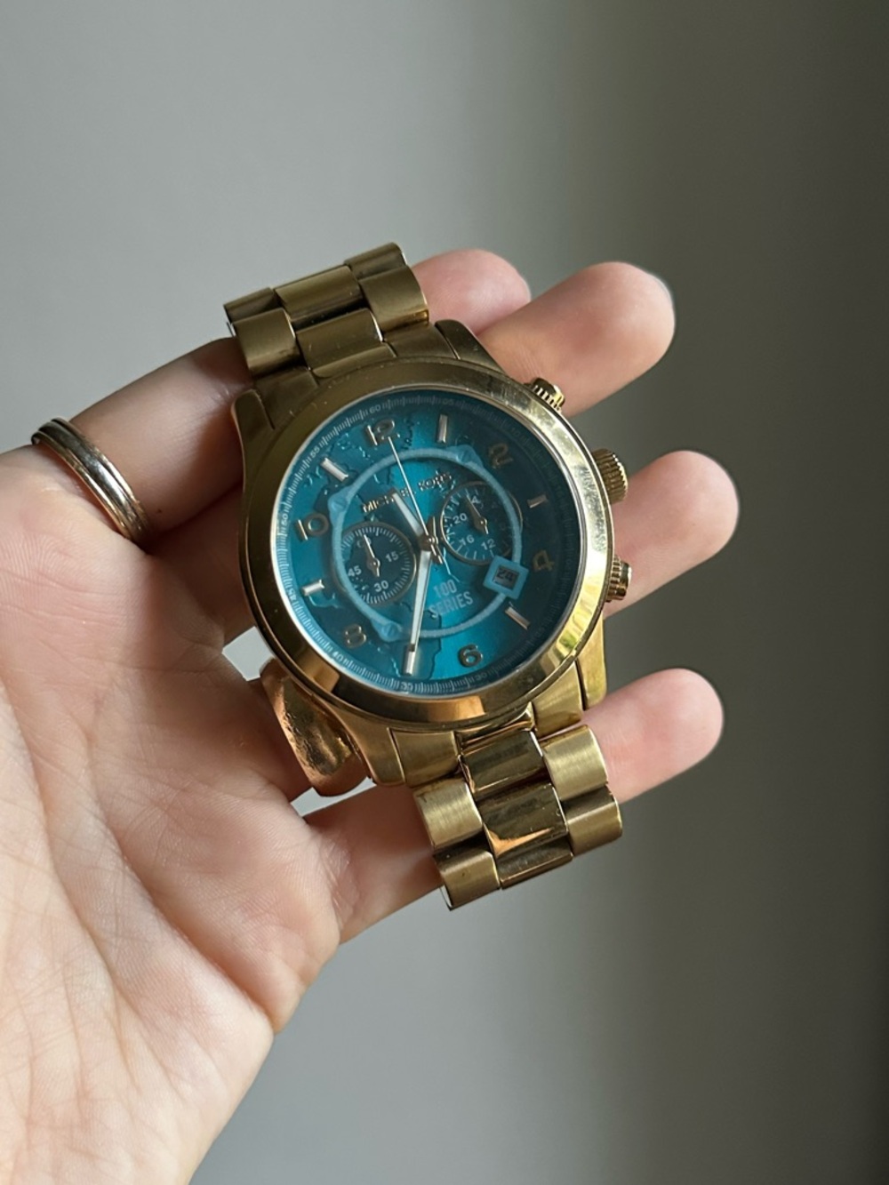 Michael Kors Watch Hunger Limited Edition Wristwatch with Teal Dial Rare